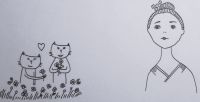 少女が学んだ普通文（明治35年）仕立物を頼む文イラスト