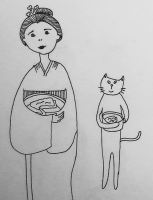少女が学んだ普通文（明治35年）菖蒲見に誘われし返事イラスト